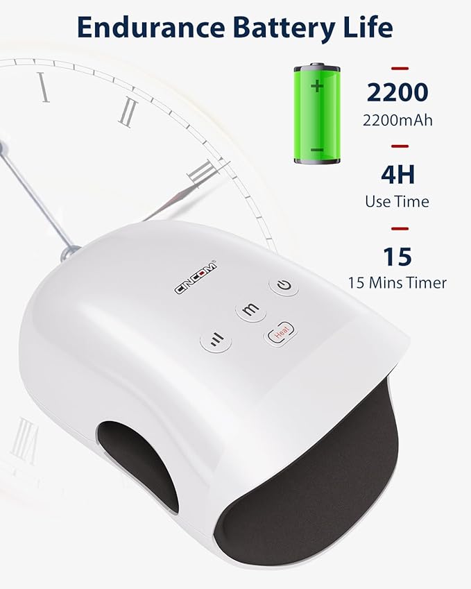 CINCOM Hand Massager - Cordless Hand Massager with Heat and Compression for Arthritis and Carpal Tunnel