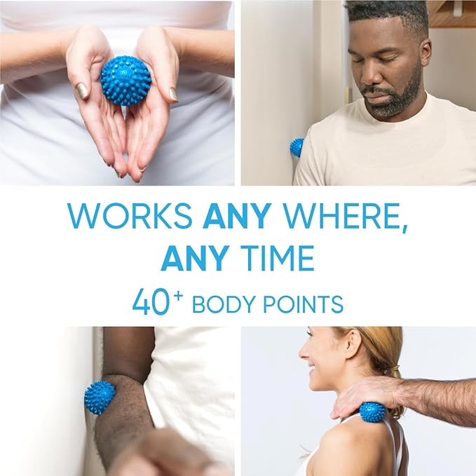 Dr. Cohen’s Heatable Deep Tissue Massage Ball Mini - acuBall Trigger Point Massage Therapy for Myofascial Release - Spiky Foot Massager Ball - Effective Back Massager Ball for Targeted Pain Relief