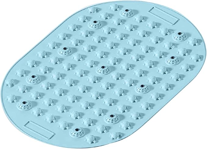 Foot Pressure Point Acupressure Mat Non Slip Standing Pressure Point Mat Feet Massage Pad for Jogging Office Working Fitness, Blue