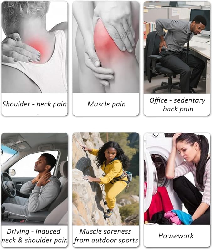 Mini Massage Gun, Powerful Fascial Gun Portable Deep Tissue Percussion Muscle Back Head Massager for Pain Relief with 5 Massage Heads High-Intensity Vibration Rechargeable Small Best Gifts for Dad Mom