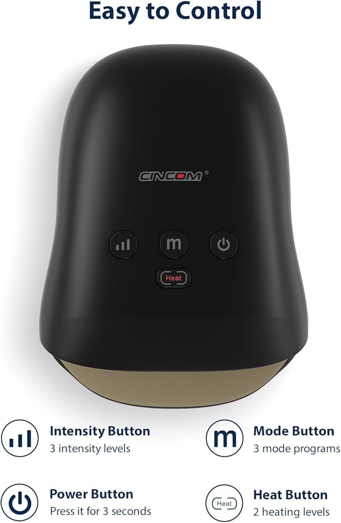 CINCOM Hand Massager - Cordless Hand Massager with Heat and Compression for Arthritis and Carpal Tunnel