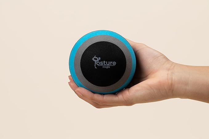 Posture Magic Massage Ball Set for Myofascial Trigger Point Release & Deep Tissue Massage - Set of 6 - Large Foam/Small Foam/Lacrosse/Peanut/Spiky/Hand Exercise Ball (Blue)