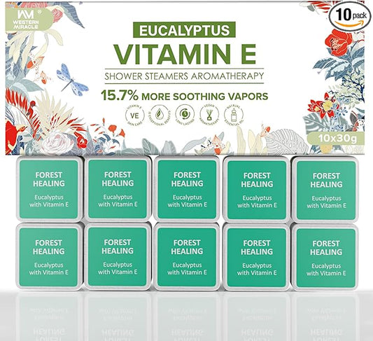 Shower Steamers Aromatherapy 10 Pack - Shower Bombs Birthday Gifts for Women, Mom, Men, Organic Essential Oils, Stress Relief, Relaxation Home SPA Christmas