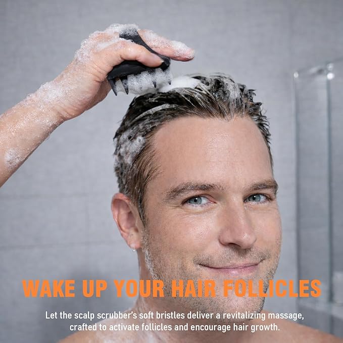 Scalp Massager Shampoo Brush, Scalp Scrubber for Dandruff & Build Up, Scalp Massager Hair Growth - 100% Silicone, Plastic Free