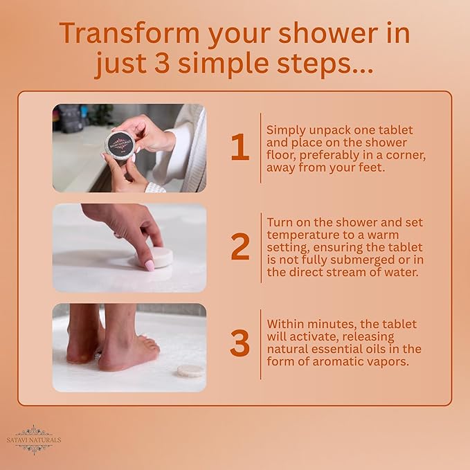 Citrus Shower Steamers (12 Pack) – Aromatherapy Shower Bombs for Energy Boost & Stress Relief – Natural Essential Oil Spa Tablets, Self Care Birthday Gifts for Women & Men