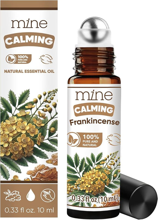Mine Frankincense Essential Oil Roll On - Frankincense Oil, Calming Essential Oil Rollerball for Skin