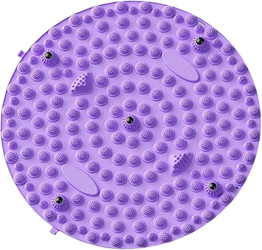 Generic Foot Massager Mat, Acupressure Foot Pain Relief Mat, Foot Yoga Massage, Finger Press Pad, Muscle Relaxation, Circular Exercise Pad, TPE Material, Purple, 37CM