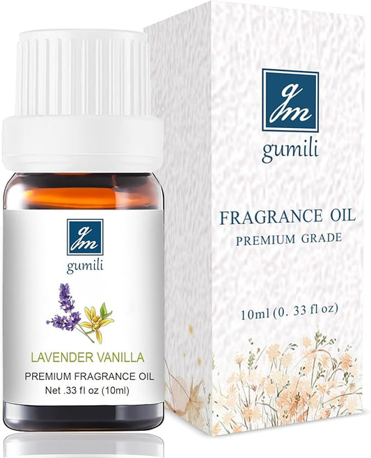 Lavender Vanilla Essential Oil - Pure Organic Scent for for Aromatherapy, Diffusers, Spray, Skin & Hair Care, Massage, DIY Candles & Soap, Perfume - 10mL