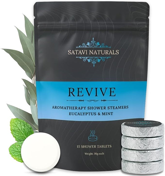 Eucalyptus & Mint Shower Steamers (15-Pack) - Aromatherapy Valentine’s Day Gifts for Her - Natural Essential Oil Spa Tablets for Relaxation & Stress Relief