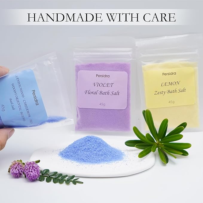 Bath Salts Gift Set - 20 PCS Relaxing Aromatherapy Spa Set for Women, Individually Packaged Bathing Alternative to Epsom Salt for Christmas Birthday, Mixed Scents,Natural Sea Salts