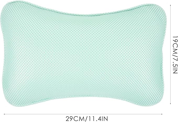 NOLITOY Bath Pillow for Tub with 3D Mesh and Suction Cups, Washable Bathroom Spa Headrest Cushion for Bathtub Relaxation and Sauna Use, Comfortable Support for Home and Hotel Random Color