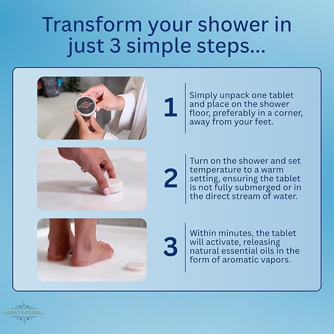 Eucalyptus Mint Shower Steamers (6 Pack) – Aromatherapy Shower Bombs for Sinus Relief & Stress Relief – Natural Essential Oil Spa Tablets, Self Care Birthday Gifts for Women & Men