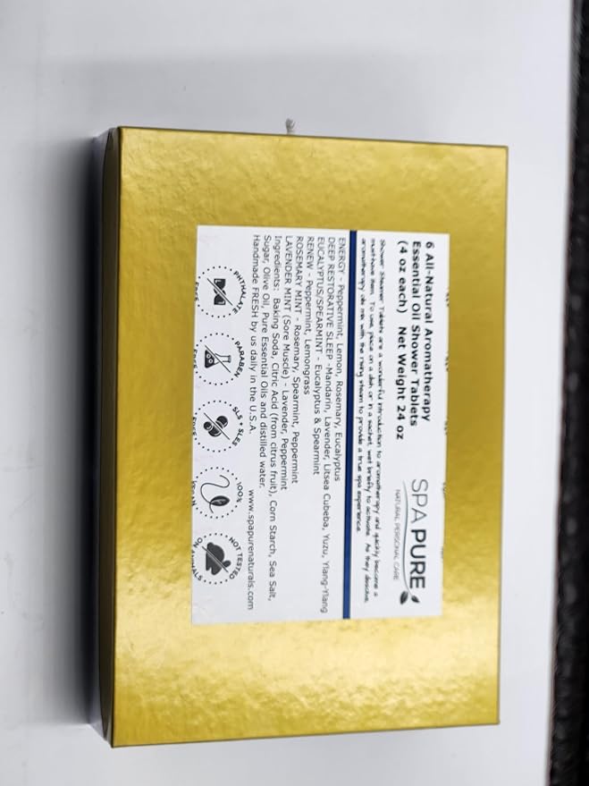 Spa Pure Shower Steamer - Gift Set 6-4 oz Tablets, Makes an Amazing Gift (6 Count) Pack of 1