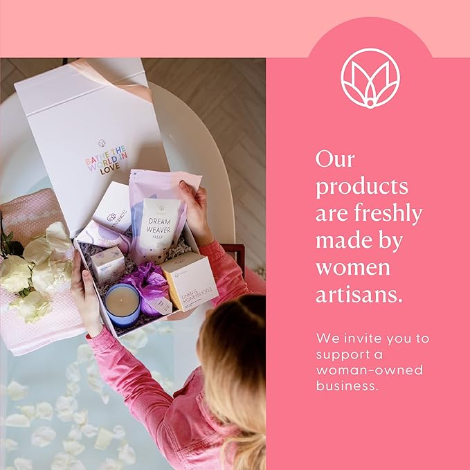 Musee Shower Steamers, Water Lily & Linen, Aromatherapy Gift Set for Women, Handmade in USA, Paraben-Free & Sulfate-Free, Unique Christmas Gifts for Women, 4-Piece Set