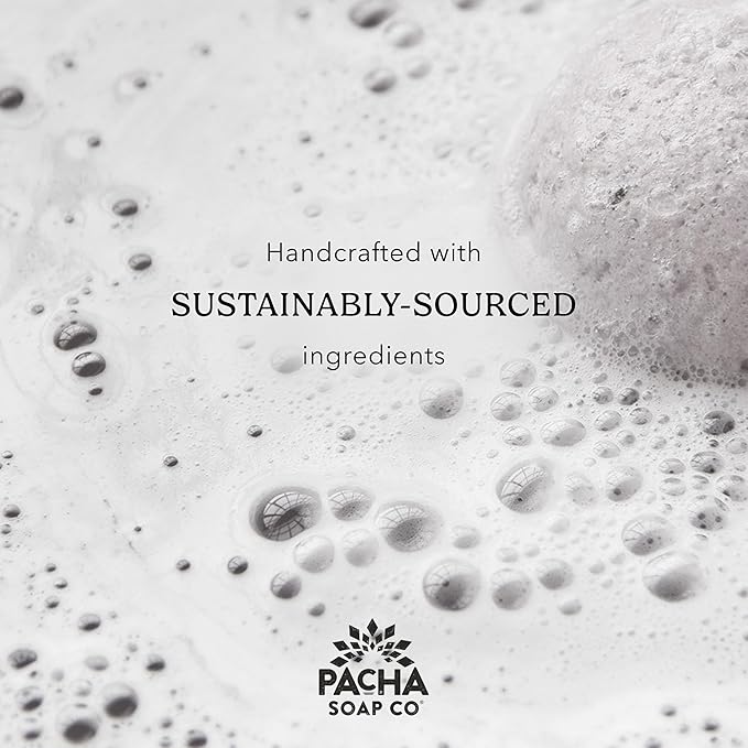 Pacha Soap Co. Epsom Salt Bath Bombs - Breathe (Peppermint & Eucalyptus), Nourishing Aromatherapy Bath Fizzies with Clean Ingredients and Essential Oils, Handcrafted in The USA, 3-Pack, 5 oz Each