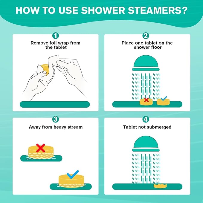 Shower Steamers Aromatherapy - 30 Pack Gifts for Women, Organic Essential Oils, Self Care, Birthday Gifts for Women, Men, Mom, Christmas Gifts Stocking Stuffers for Women