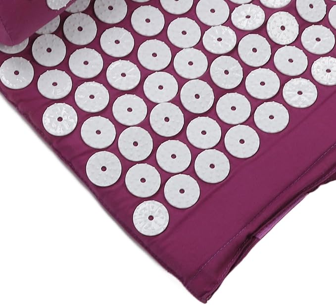 ZJchao Acupressure Mat Set, Muscle Relaxation Stress Reduction Acupuncture Pillow and Mat Kit Point for Sleeping Aid & Recovery