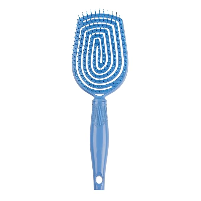 Conair Scalp Care Detangling hairbrush - Curly Hair Brush - Scalp Massager - hairbrushes for women & men - detangler for all lengths and types - can use wet or dry - Blue Aura
