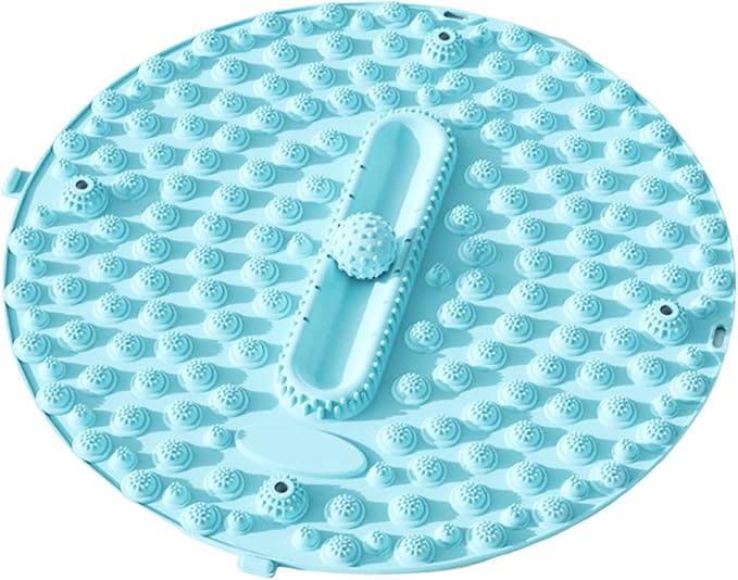 Foot Massage Pad Foot Massager Portable Creative Versatile 55cm Dia Acupressure Mat Standing Pad for Office Home Yoga Workout, Blue