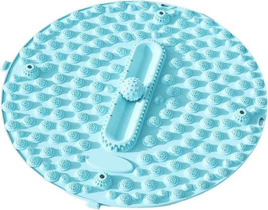 Foot Massage Pad Foot Massager Portable Creative Versatile 55cm Dia Acupressure Mat Standing Pad for Office Home Yoga Workout, Blue