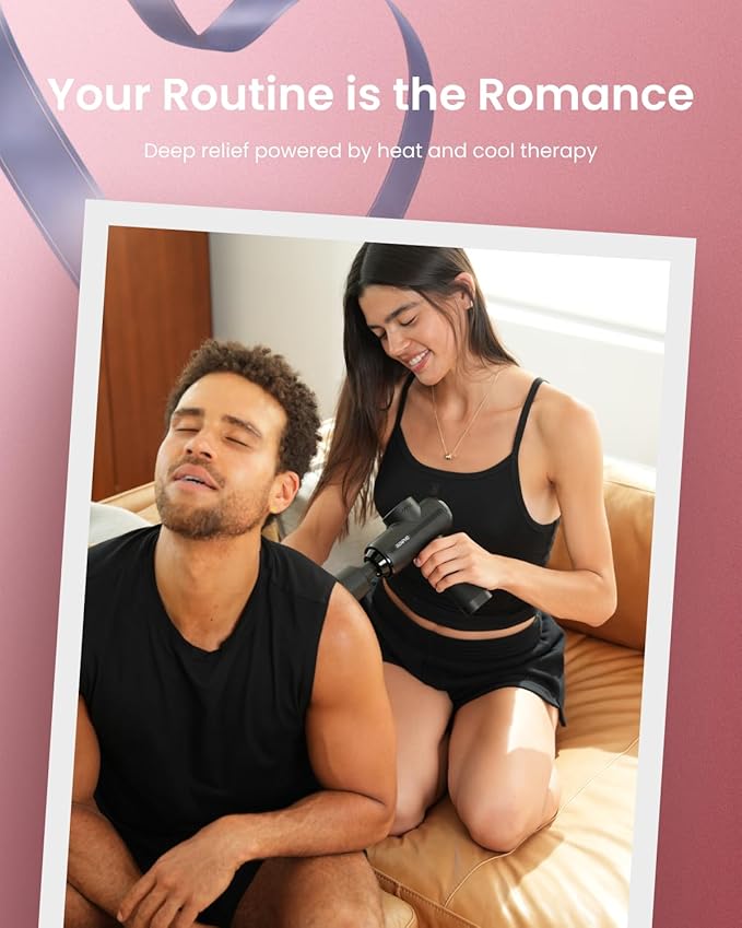 RENPHO Active Thermacool 2 Massage Gun with Heat and Cold, [2026 Upgraded] Percussion Deep Tissue Handheld Neck Massager, FSA Approved, Muscle Masajeador for Men Women Athletes HSA