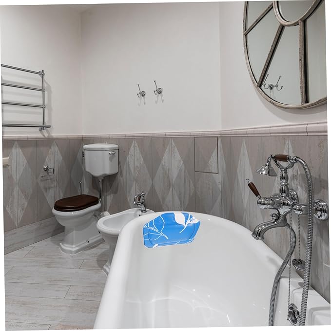 FRCOLOR Comfortable Bath Pillow for Tub Soft Foam Head Support Suction Cups Easy to Clean for Relaxing Bathing Experience for Spa and Home Use