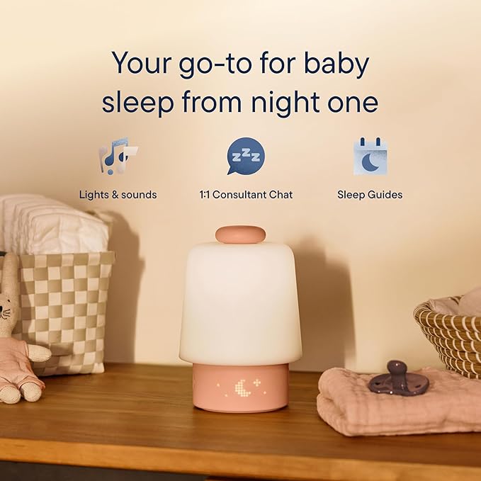Hatch Baby Sound Machine, Night Light | Hatch Baby Model | Sleep Support | Registry Essential, Routine Builder, Time-to-Rise Alarm Clock, White Noise, Nursery Stories, Toddler Kids (Wi-Fi), Peach
