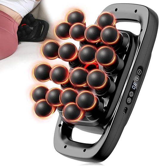 20 Heads Massage Gun Deep Tissue, Valentine's Day Gifts, Deep Tissue Massager with 3 Modes & 30 Levels & Ultra-Quiet, Handheld Body Massager for Back, Neck, Shoulders and Legs