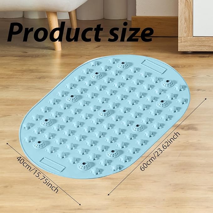 Foot Pressure Point Acupressure Mat Non Slip Standing Pressure Point Mat Feet Massage Pad for Jogging Office Working Fitness, Blue