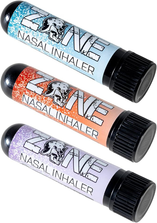 Zone Essential Oil Nasal Inhaler – Sinus Relief, Stress & Anxiety Support, Relaxation Aid – Natural Aromatherapy Stick – Made in USA (Peppermint, Spearmint, Lavender 3-Pack)