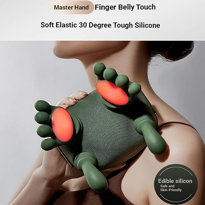 Shoulder and Neck Massager, Neck Massager with Heat and Fingers, Relieves Muscle Pain, Shoulder Massager for Pain Relief Deep Tissue,Electric Back Massagers