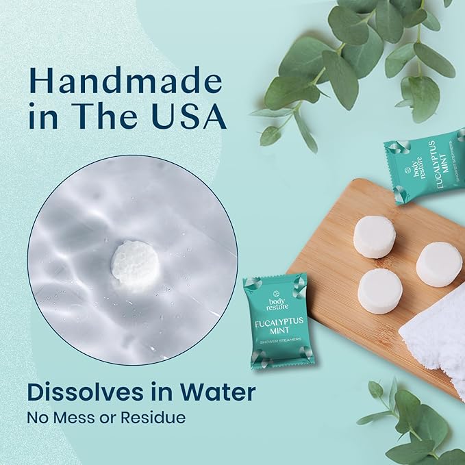 Body Restore Shower Steamers Aromatherapy (15 Packs x 2) - Gifts for Mom, Gifts for Women & Men, Shower Bath Bombs, Eucalyptus, Citrus Grove Essential Oils, Stress Relief