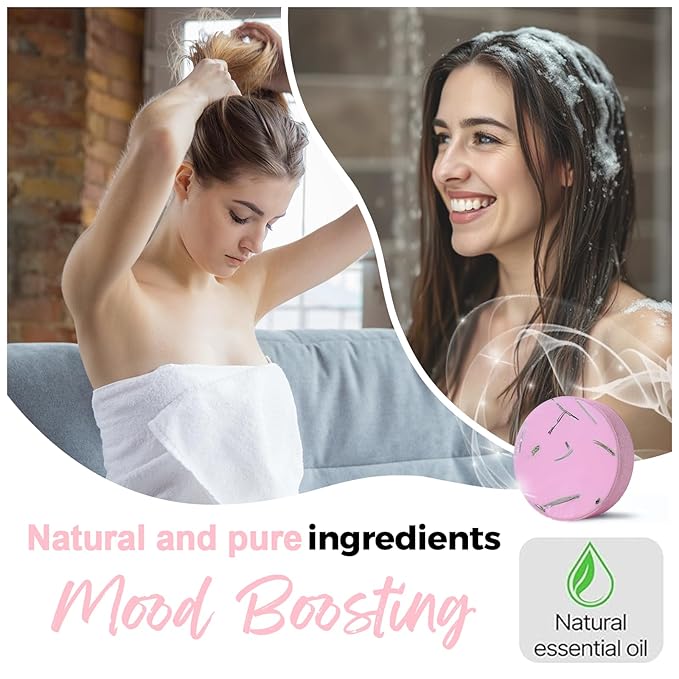 Shower Steamers Aromatherapy Travel Essentials for Women 8 Pcs Bath Bombs Birthday Gifts for Men, Sister, Shower Bombs Stocking Stuffers Christmas Gifts Fruity