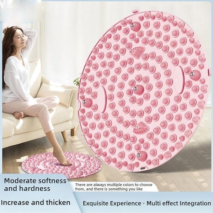 Generic Foot Massager Mat, Acupressure Foot Pain Relief Mat, Foot Yoga Massage, Finger Press Pad, Muscle Relaxation, Circular Exercise Pad, TPE Material, Purple, 37CM