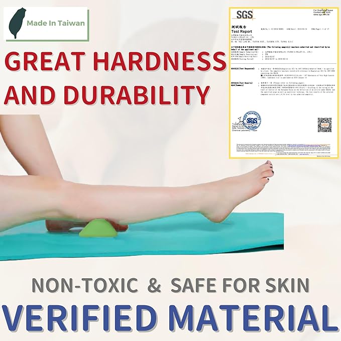 LEZER Trigger Massage Point, Manual Massage Ball, Muscle Knots Relief Tool, Myofascial Release, Physical Therapy, Deep Tissue Back Massage, Plantar Fasciitis, 2.9 in x 2.1 in (Green)