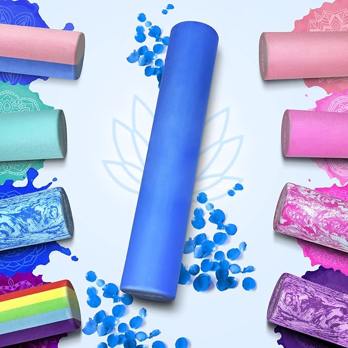 Yes4All EVA Firm Foam Roller for Back - Round Back Roller for Exercise, Yoga & Pilates 12/18/24/36 inch