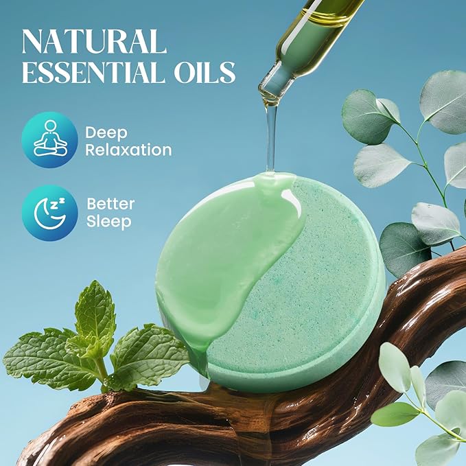 Shower Steamers Aromatherapy, Birthday Easter Basket Stuffers Gifts for Men Him Dad Boyfriend Teen Boy, Bath Bombs with Natural Essential Oils for Relaxation Self Care SPA -15 Tablets