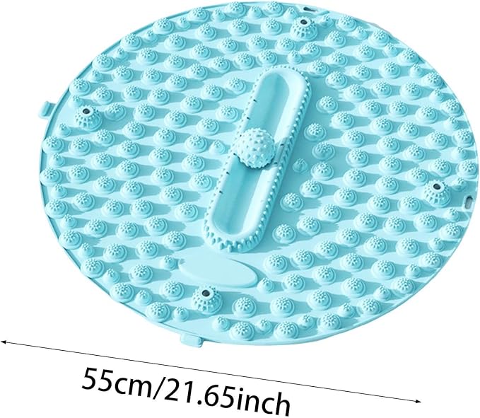 Foot Massage Pad Foot Massager Portable Creative Versatile 55cm Dia Acupressure Mat Standing Pad for Office Home Yoga Workout, Blue