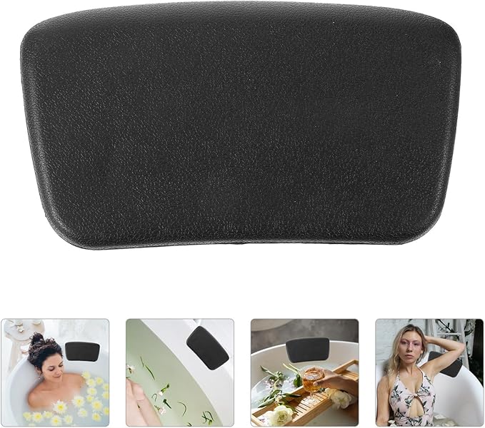 Bathtub Head Rest Pillow with Suction Cups, Waterproof Fatigue Relief Bath Pillow for Tub, Non-Slip Comfortable Neck Support Cushion for Relaxing Spa Soaks