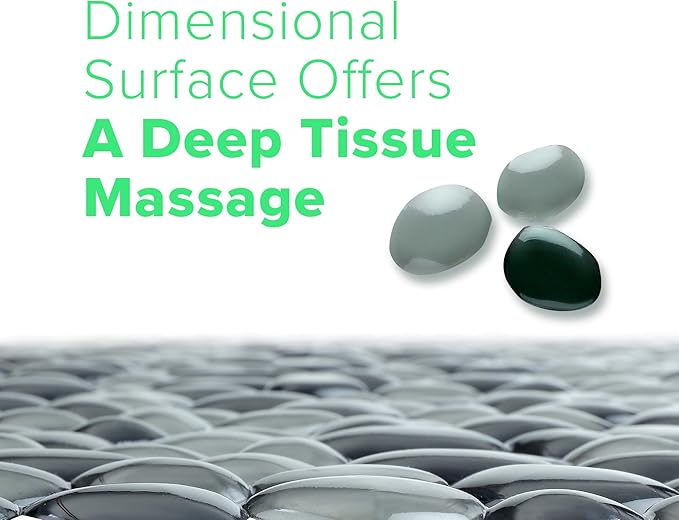 SlipX Solutions Therapeutic Foot Massager & Recovery Bath Tub & Shower Mat 38x17 | Deep Tissue Pressure Relief, for Athletes, Runners & Active Professionals, Non-Slip, Machine Washable, Dark Gray