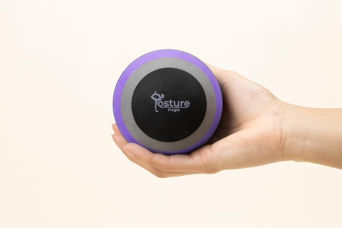 Posture Magic Massage Ball Kit for Myofascial Trigger Point Release & Deep Tissue Massage - Set of 6 - Large Foam/Small Foam/Lacrosse/Peanut/Spiky/Hand Exercise Ball (Purple)