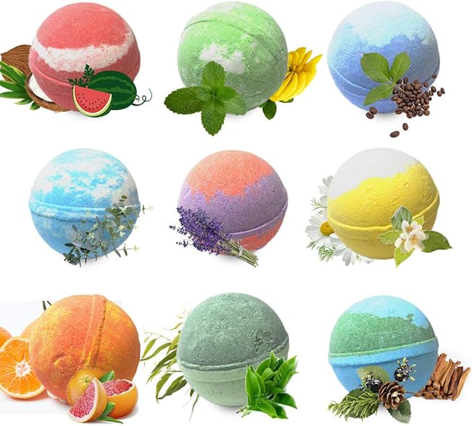 Bath Bomb Gift Sets for Men. 24 Therapeutic Aromatherapy Mens Bath Bombs. Best Gift for Dad and Fathers Day Gift Sets