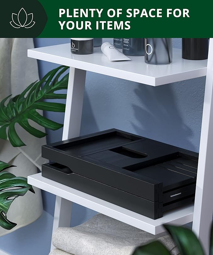 ROYAL CRAFT WOOD Premium Foldable Bathtub Tray Caddy - Wood Bath Tray for Tub, Bamboo Shelf, Expandable Bath Table Trays, Bathtub & Bathroom Accessories for New Home & Mothers, Birthday Gifts for Mom