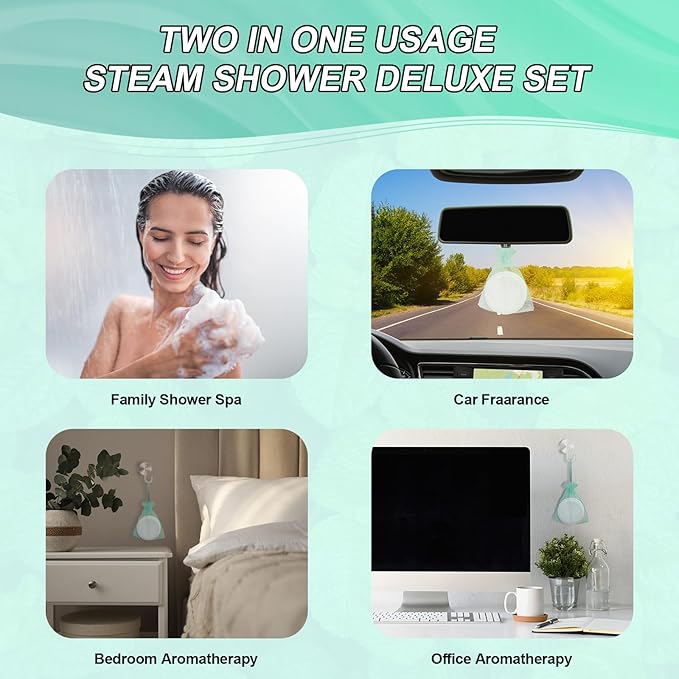 Vapor Shower Steamers Aromatherapy - 6 Pack Vapor Shower Tablets, Breathe Easy & Relaxation with Eucalyptus Menthol Essential Oils, Easter Basket Stuffers Gifts for Her Mom Wife Women, Self-Care SPA