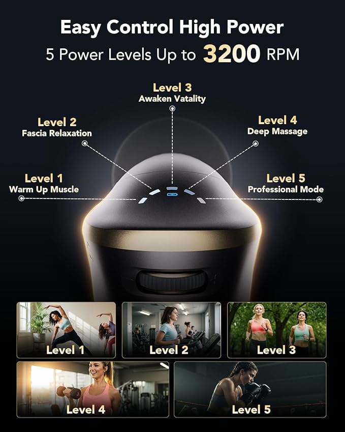 SKG Mini Massage Gun Deep Tissue for Women Men, FSA and HSA Eligible Birthday Gift for Women Men, 10mm Portable Percussion Massage Gun with Carry Bag, Handheld Muscle Massager for Pain Relief, FS700