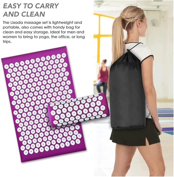 Upgrade Long Nonslip Acupressure Cushion Sensi Massage Mat Kuznetsov's applicator Relieve Back Pain Foot Massager Fitness Pilate(Update Acupuncture1)