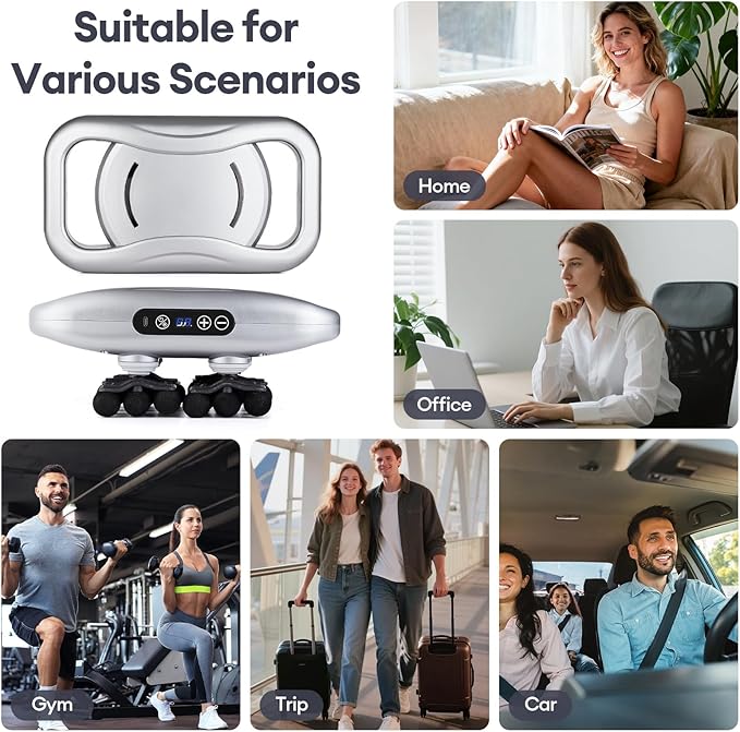 LIARTY 30 Head Massage Gun Set Massage Gun Deep Tissue: Portable 9 Levels 9 Modes - Massager for Legs Waist Neck Back Buttocks Muscles Gifts for Women Men Mom Dad