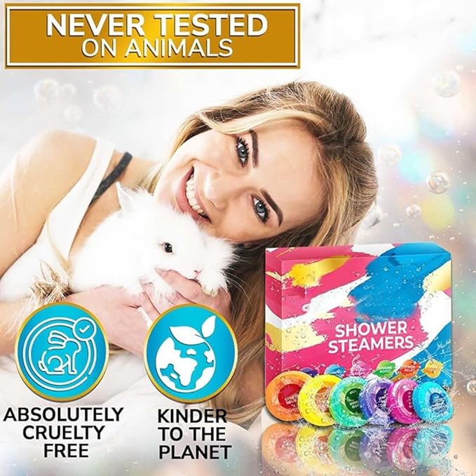 Shower Steamers Aromatherapy, 6 Pack Self Care Gifts for Women, Shower Bombs Aromatherapy Birthday Gifts for Teen Adults Self Care Steamers, Beauty & Personal for Home SPA