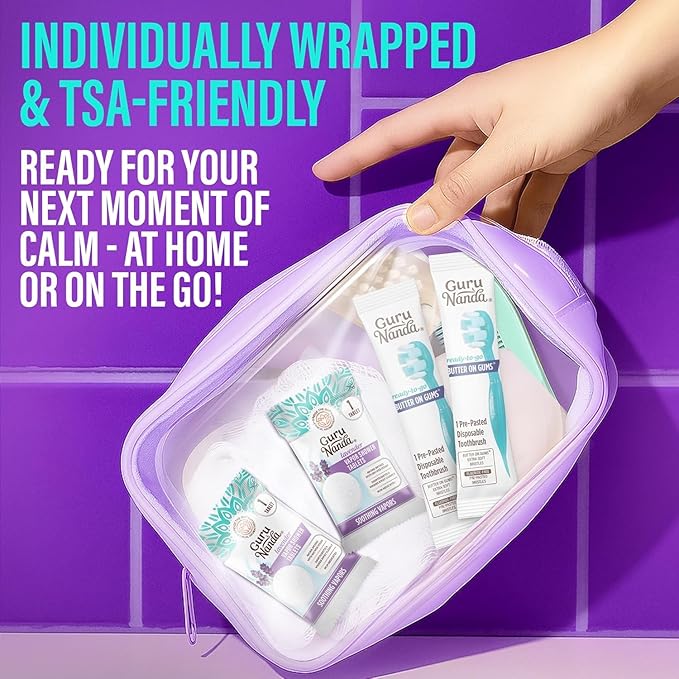 GuruNanda Lavender Vapor Shower Tablets, Clean-Dissolving Aromatherapy Shower Steamers with Lavender & Menthol, Soothes & Promotes Relaxation, Ideal for Gifting, 5 Count