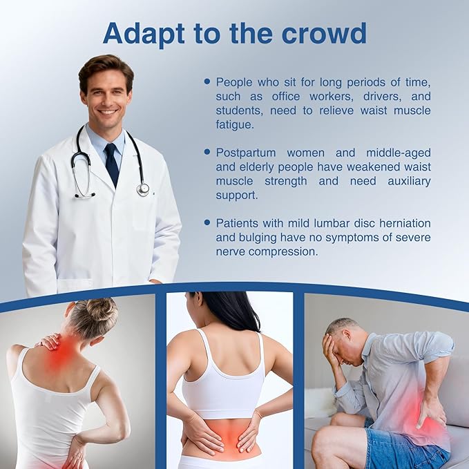 Back Stretcher for Lower Back Pain Relief, Adjustable Lumbar Traction Device, Ergonomic Spine Board with Acupressure Points, Back Massager for Spinal Decompression and Scoliosis